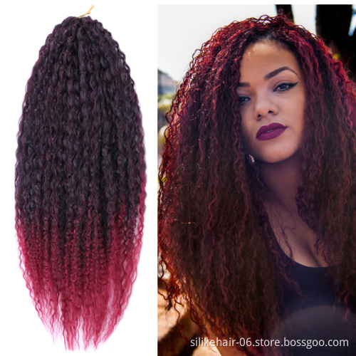 ombre Brazilian Braids Curly Crotchet HairSynthetic Soft Long Water Wave Crochet Hair Synthetic Brazilian Braids Hair Extension